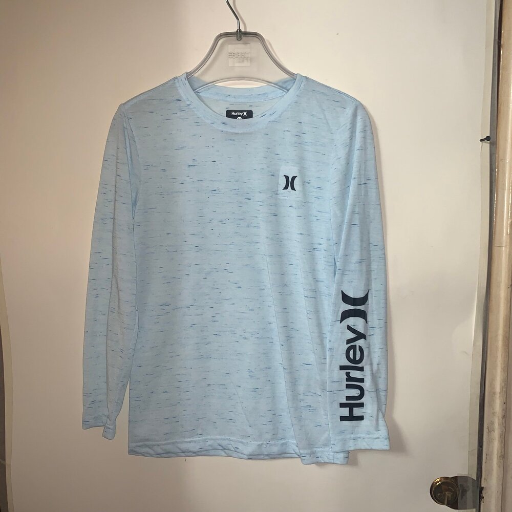 Hurley Boys Long Sleeve Soft Basic Cloud Slub T-Shirt size Medium 10-12